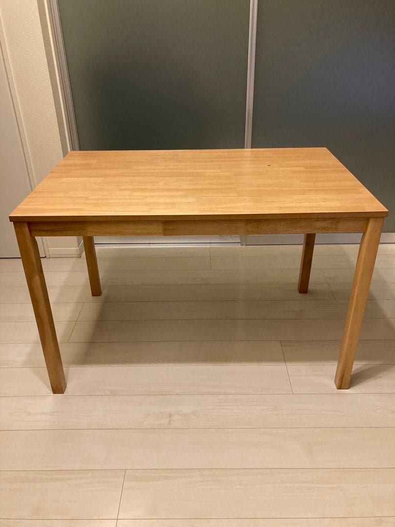 美品 北欧風ダイニングテーブル 木製 110cm×70cm 4人向け ナチュラル
