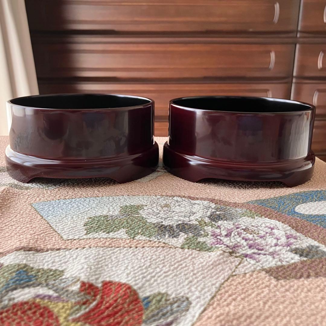 象彦　丸重 脚付き 二段重箱