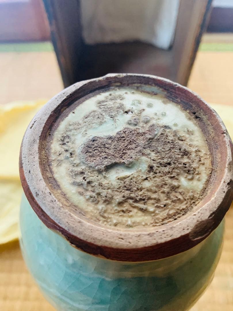 中国元時代(明時代初期)青磁花瓶