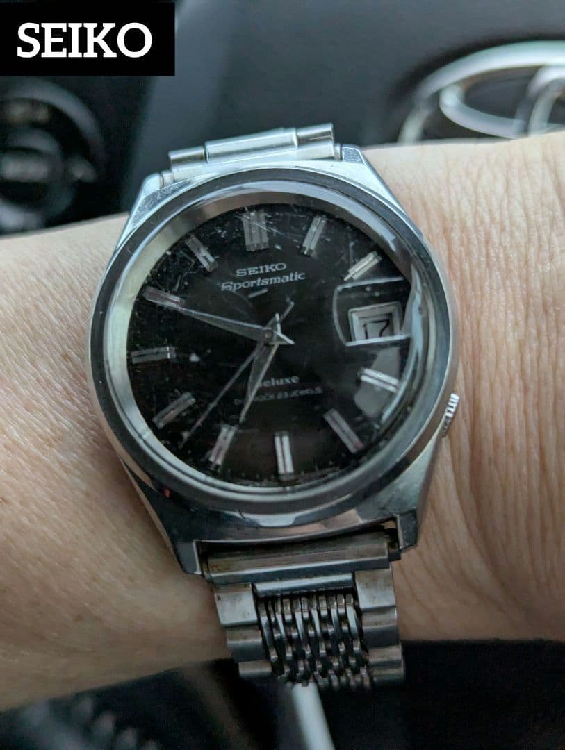s*u様 精度良好【SEIKO】 Sportsmatic Deluxe黒/ 23