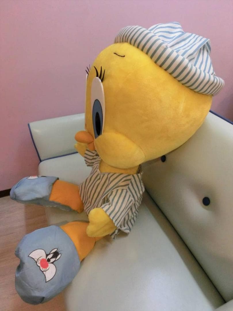 ルーニーテューンズ◆トゥイーティー 超特大1m ぬいぐるみ人形 90s