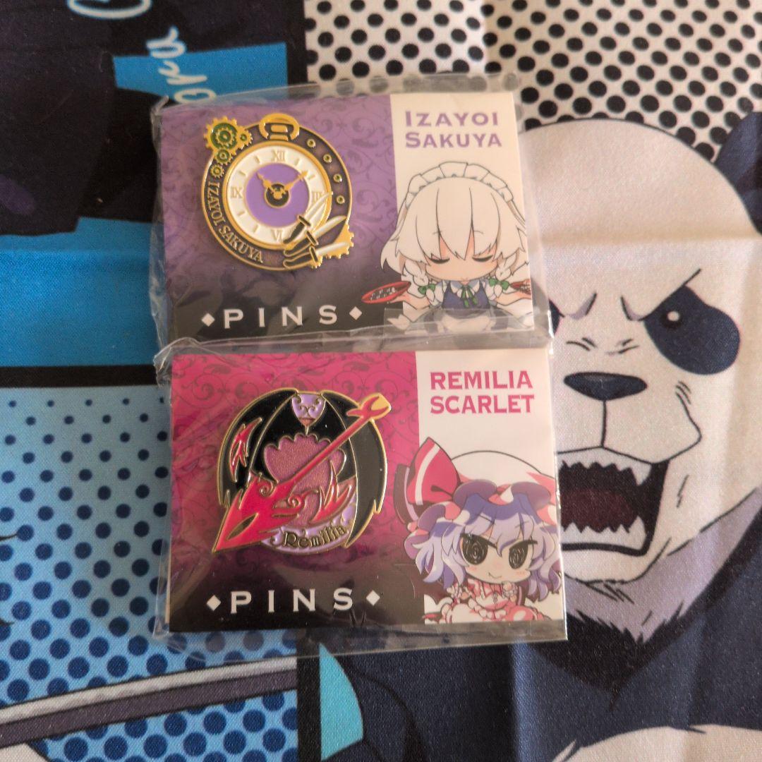 東方Project　東方　レミリア　咲夜　ピンズ　2個セット