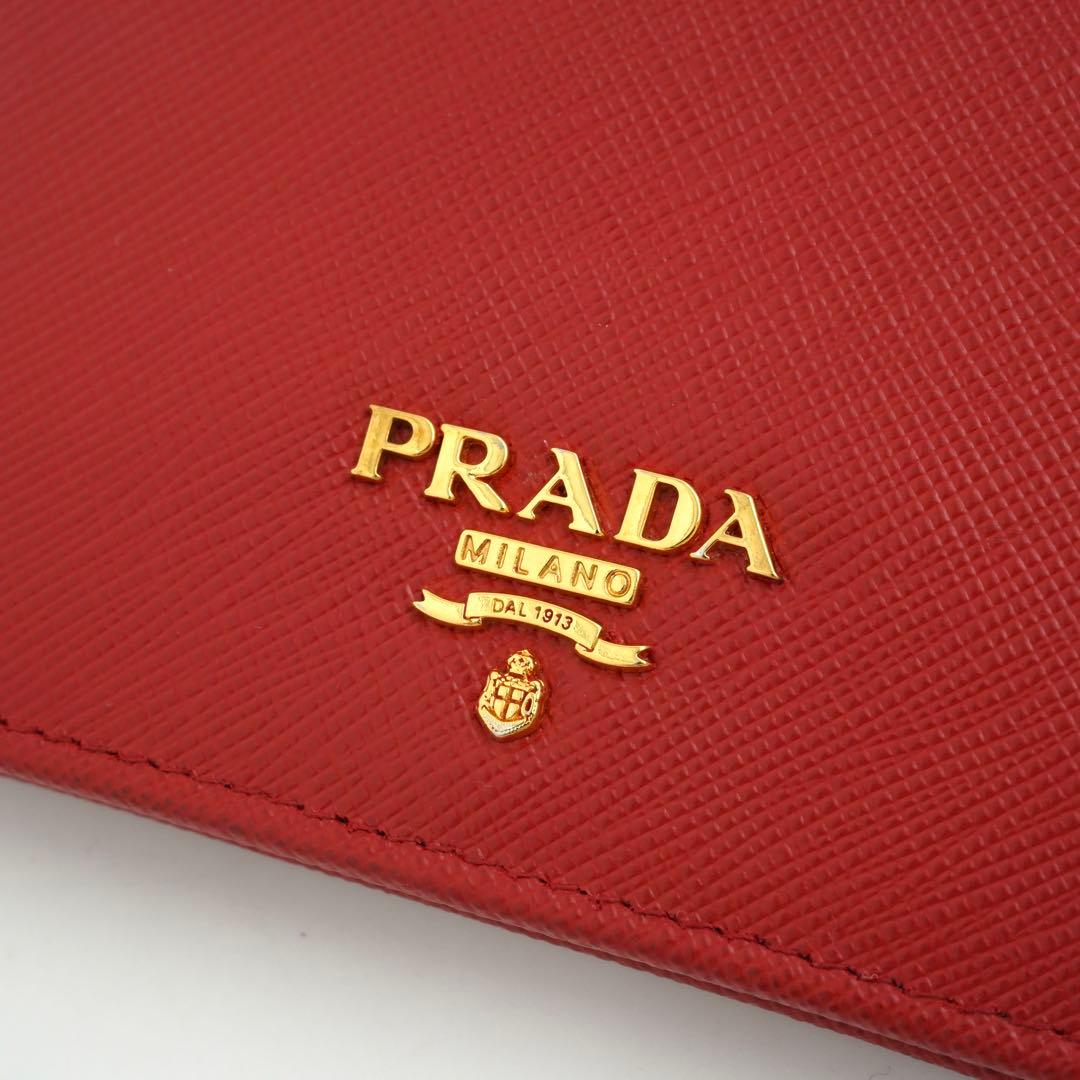 ✨未使用に近い・箱保証書付き✨ PRADA ミニ財布 バイカラー 花柄