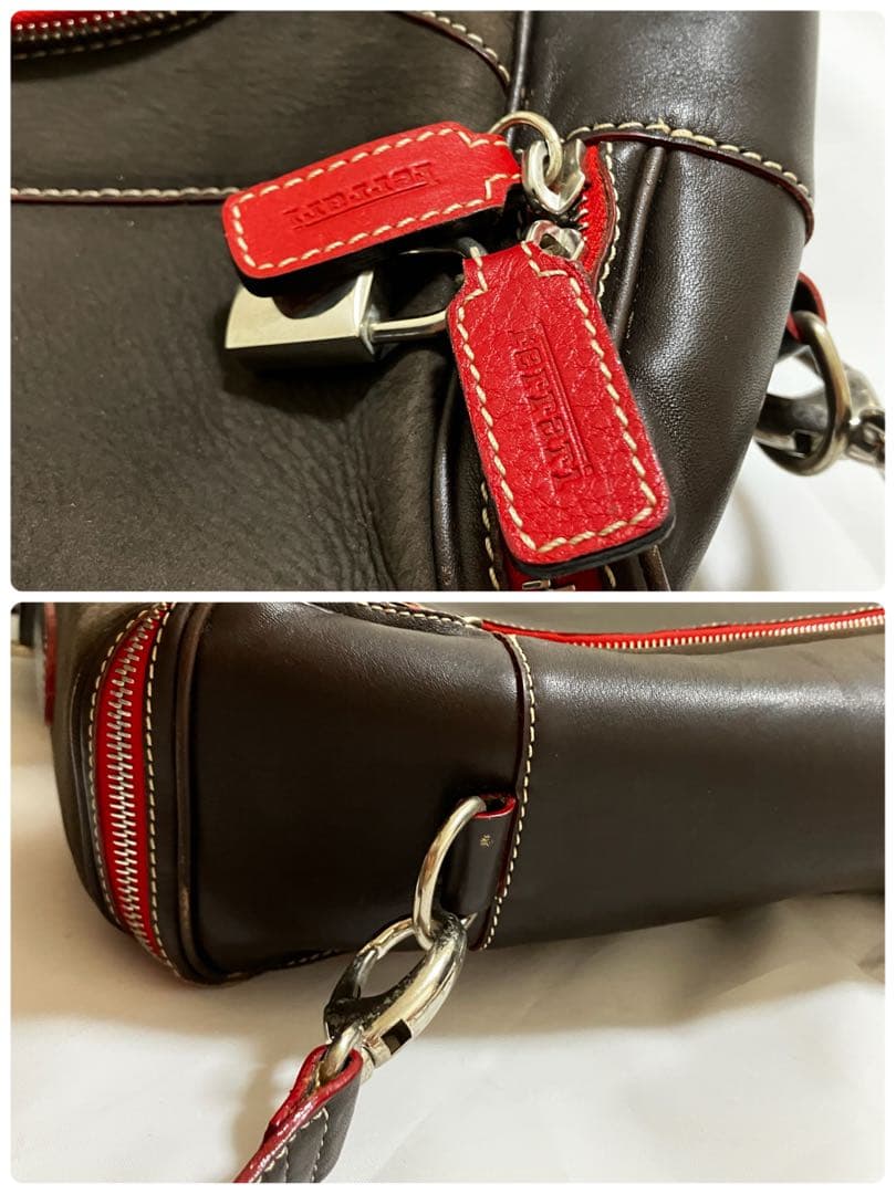 希少Ferrariフェラーリ本革レザートラベルバッグ ガーメントバッグ2way