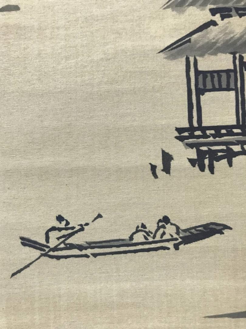 模写】啓書記/太公望山水図/三幅対/掛軸/名家伝来/AC-770