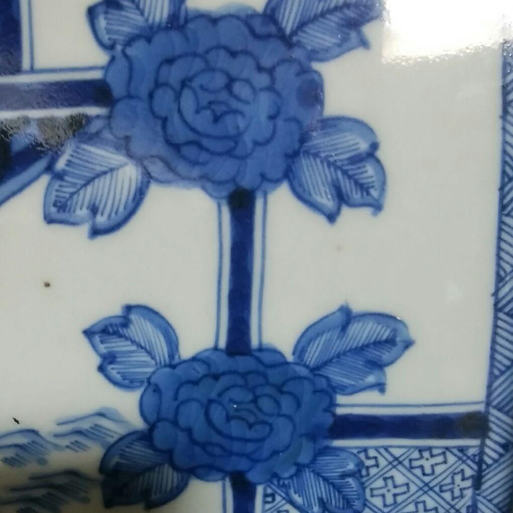 282 古伊万里 染付 角皿