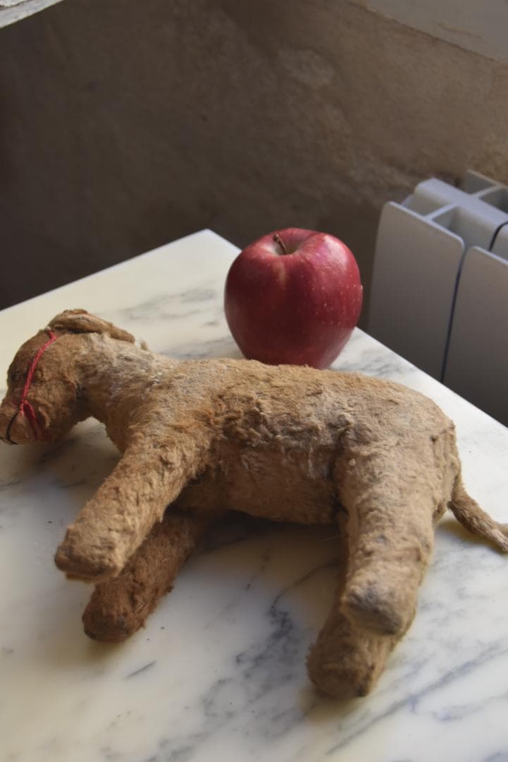 フランスアンティーク　古びたロバさんのぬいぐるみ