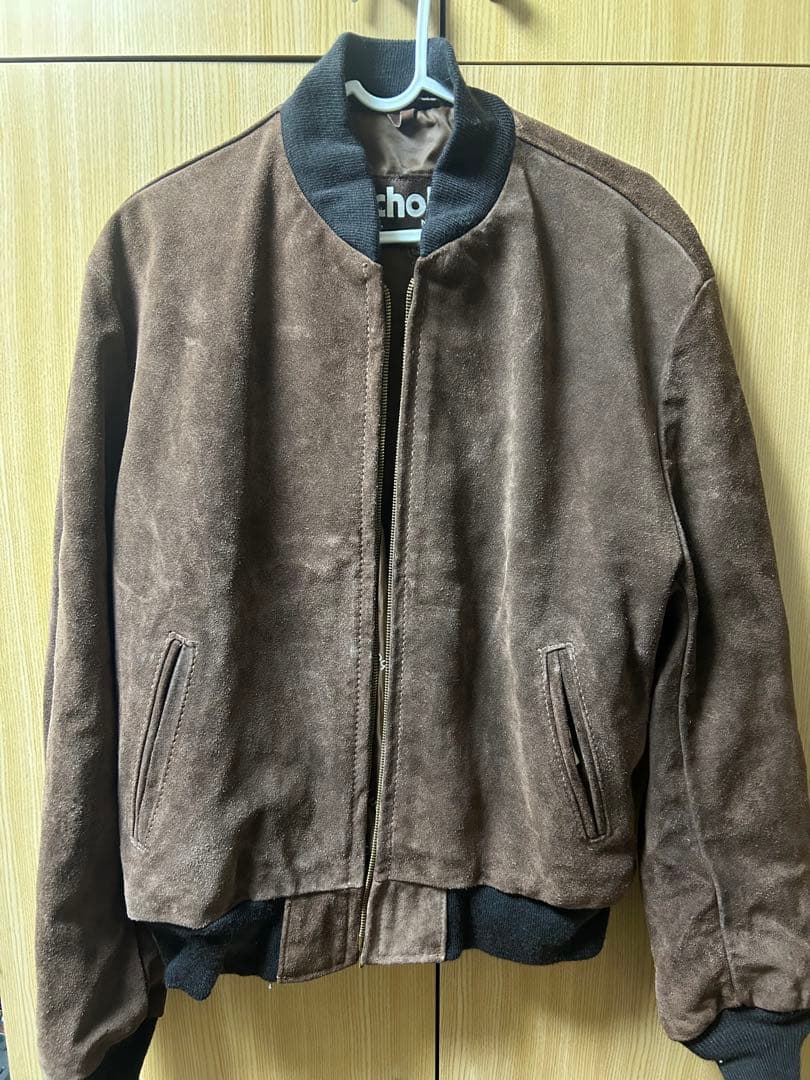ジャケット・アウター schott suede ma1 flight bomber jacket