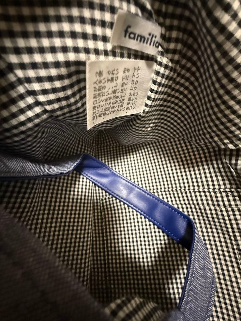【*。·・新品未使用】ファミリア デニムバッグ　ネイビー