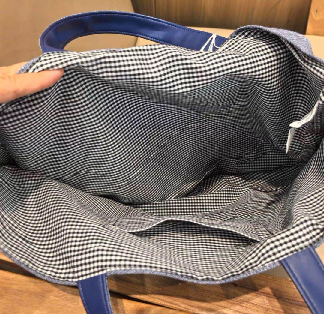 【*。·・新品未使用】ファミリア デニムバッグ　ネイビー