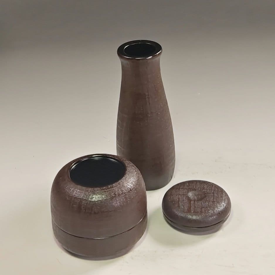 ウ235 茶箱『東山 川瀬表完作』『布摺 利休茶箱 共箱』野点 棗 香合