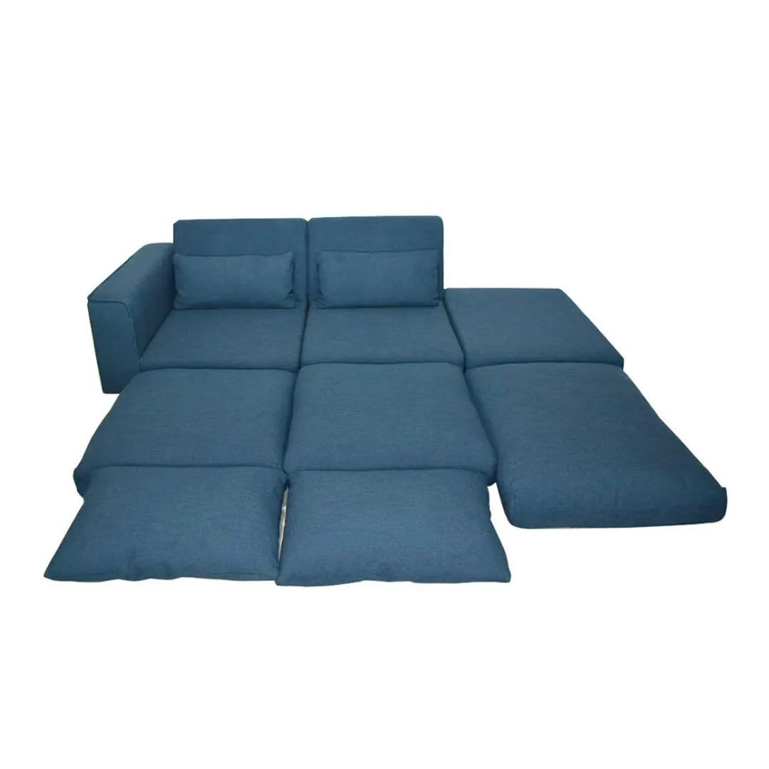 【札幌・直接】NOCE ノーチェ　ローソファNC771 ブルー