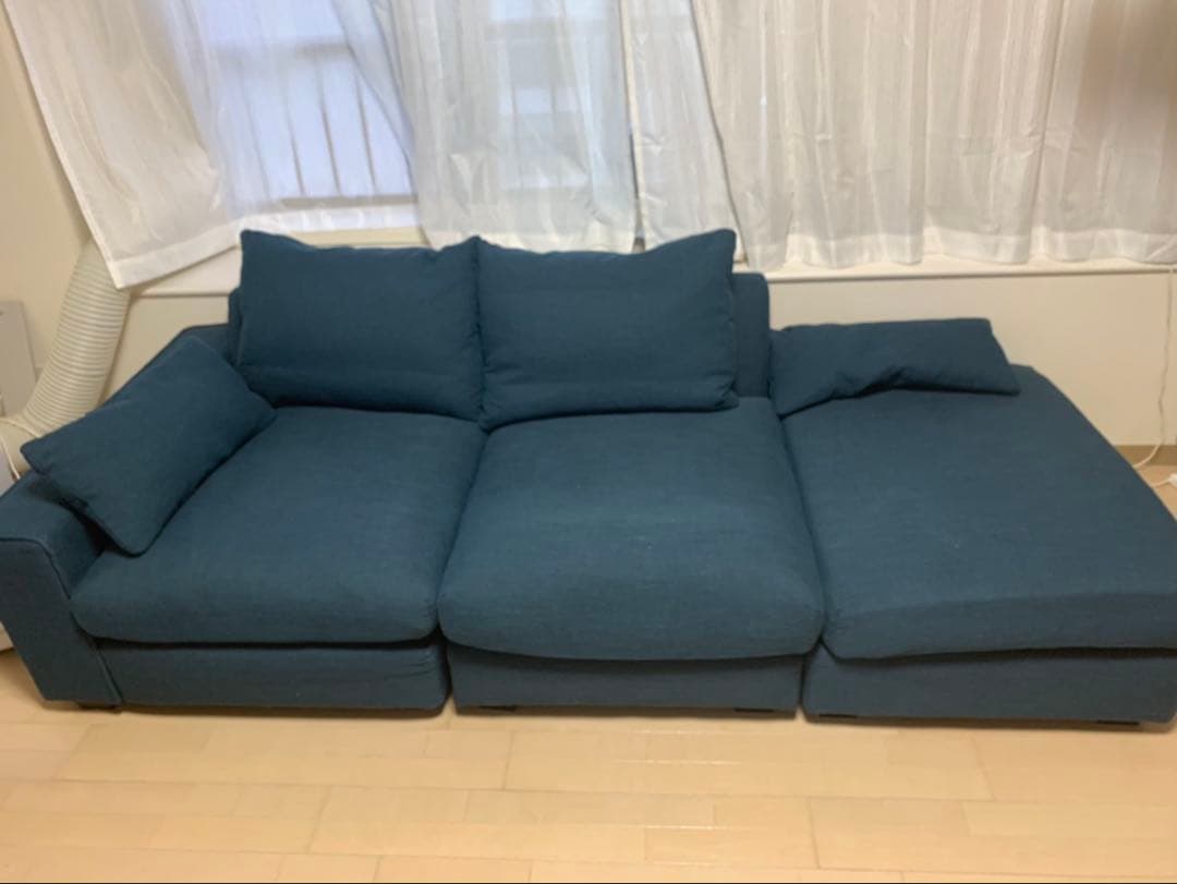 【札幌・直接】NOCE ノーチェ　ローソファNC771 ブルー