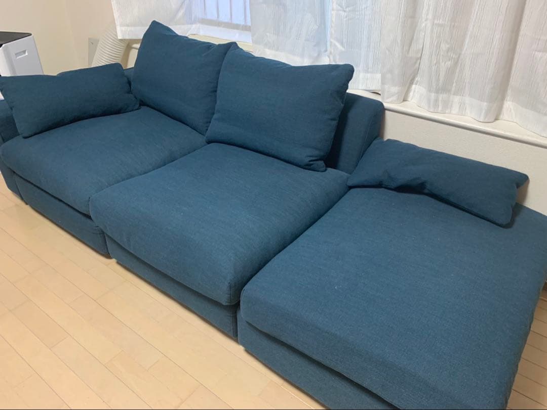 【札幌・直接】NOCE ノーチェ　ローソファNC771 ブルー