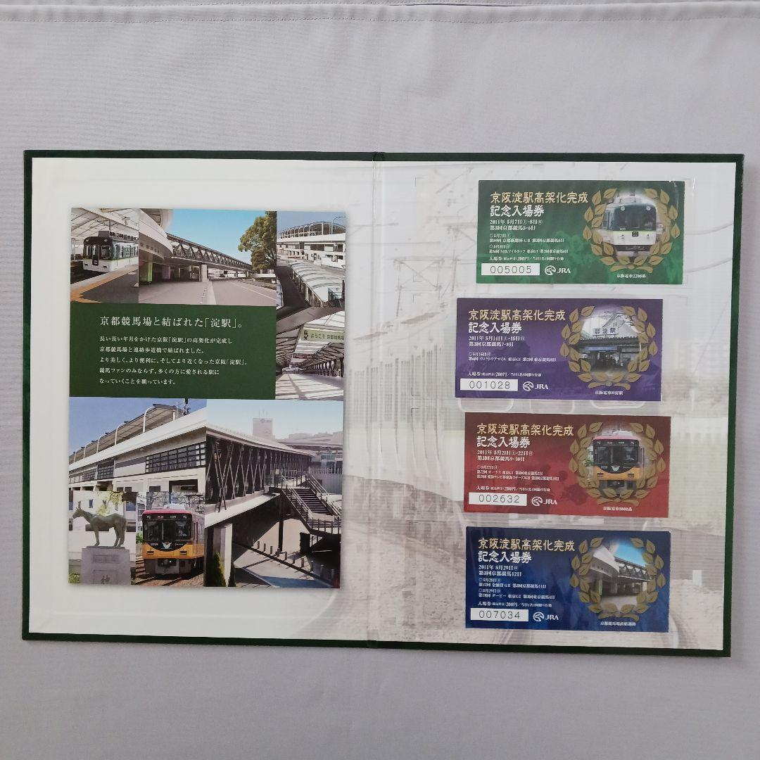 京阪「淀駅」高架化完成記念　記念入場券付きホルダー　JRA京都競馬場　非売品