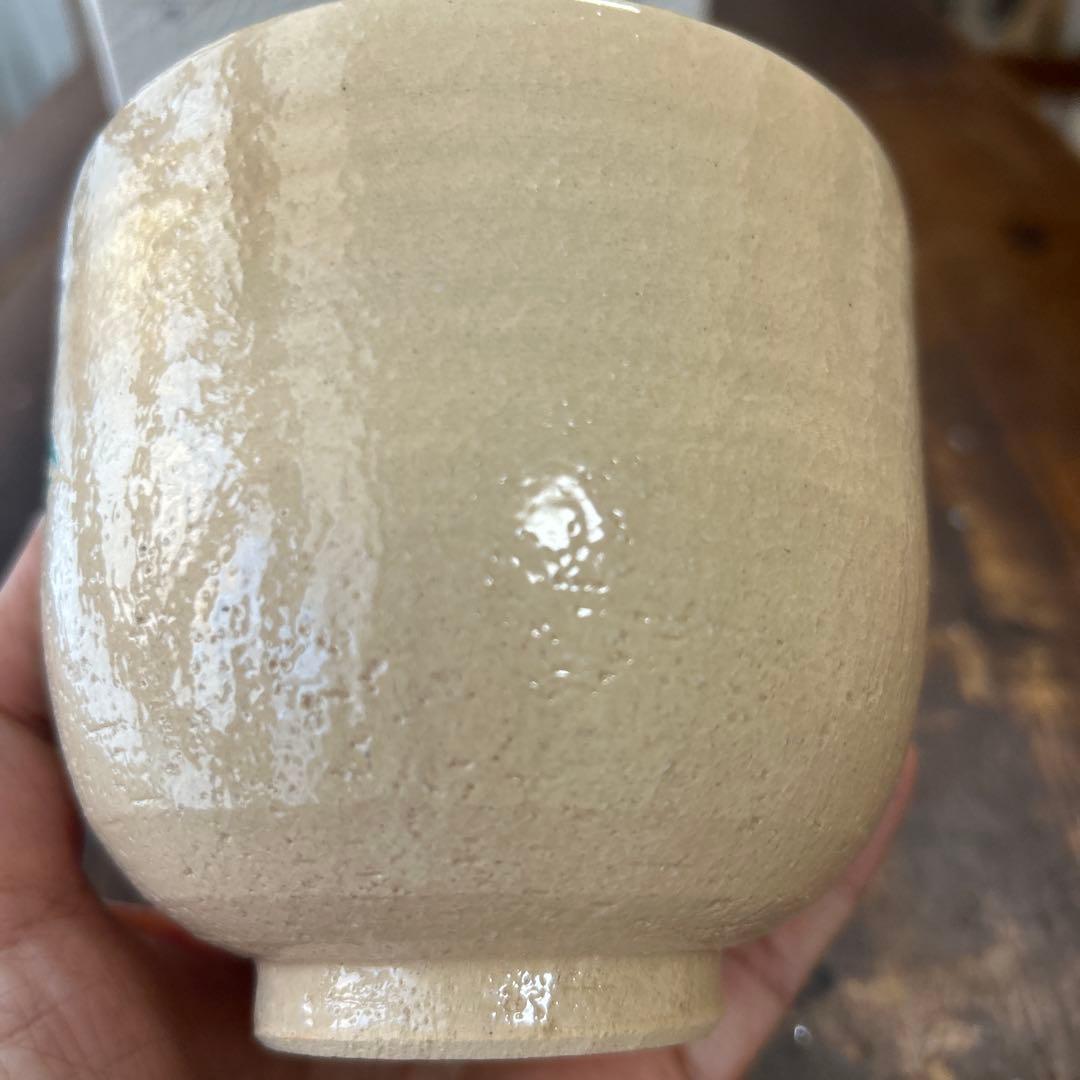 サ*ゴ様 陶芸 茶道 加藤永楽 筒茶碗 色絵 椿