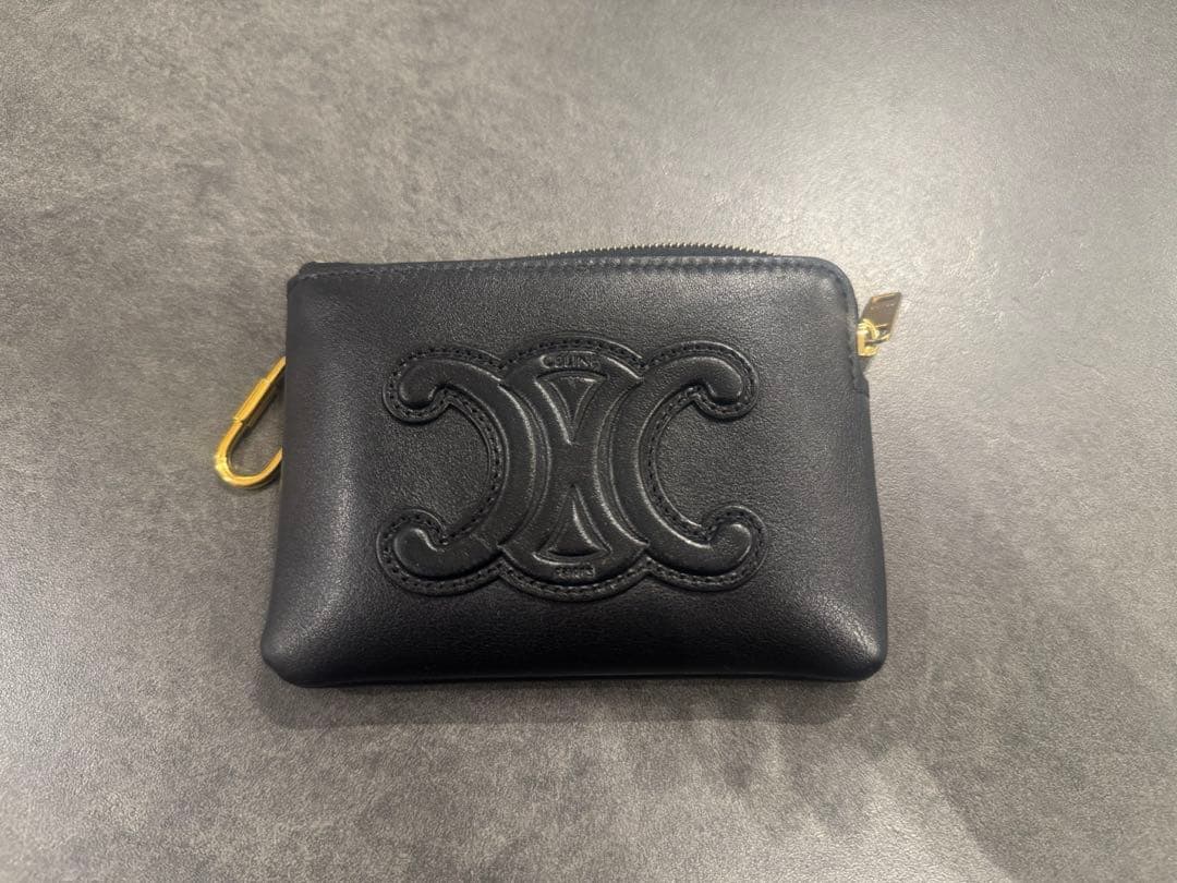 CELINE ブラック レザー ケース