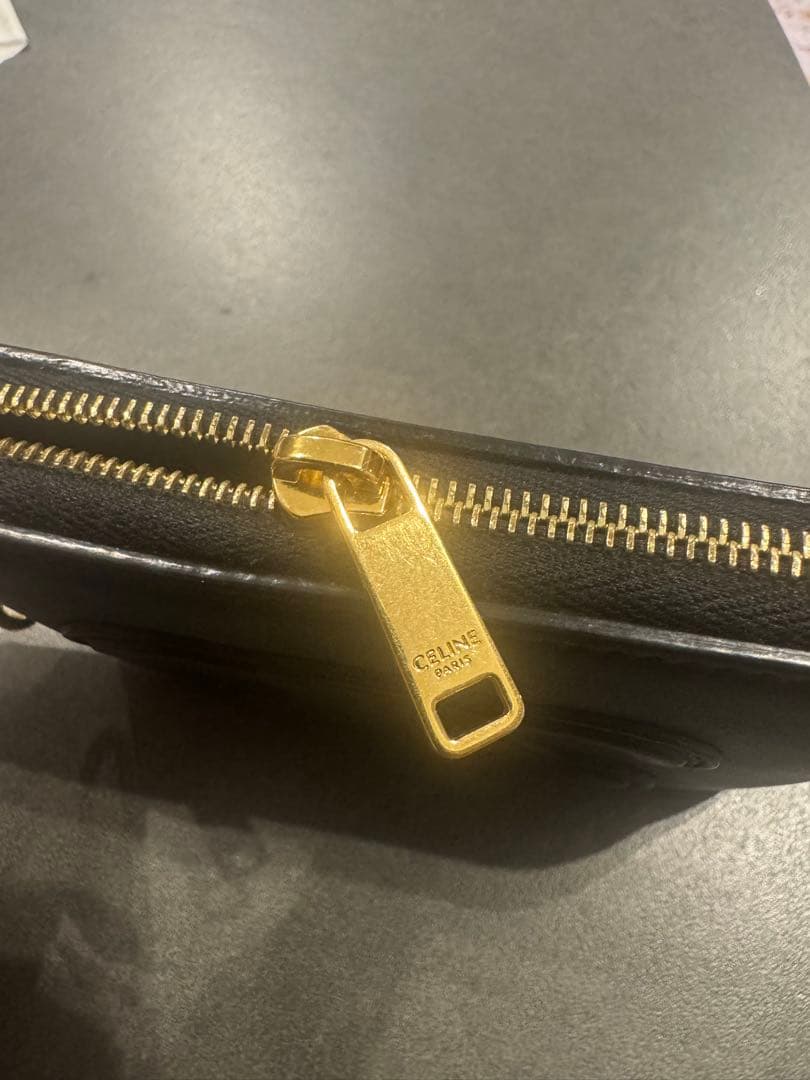 CELINE ブラック レザー ケース