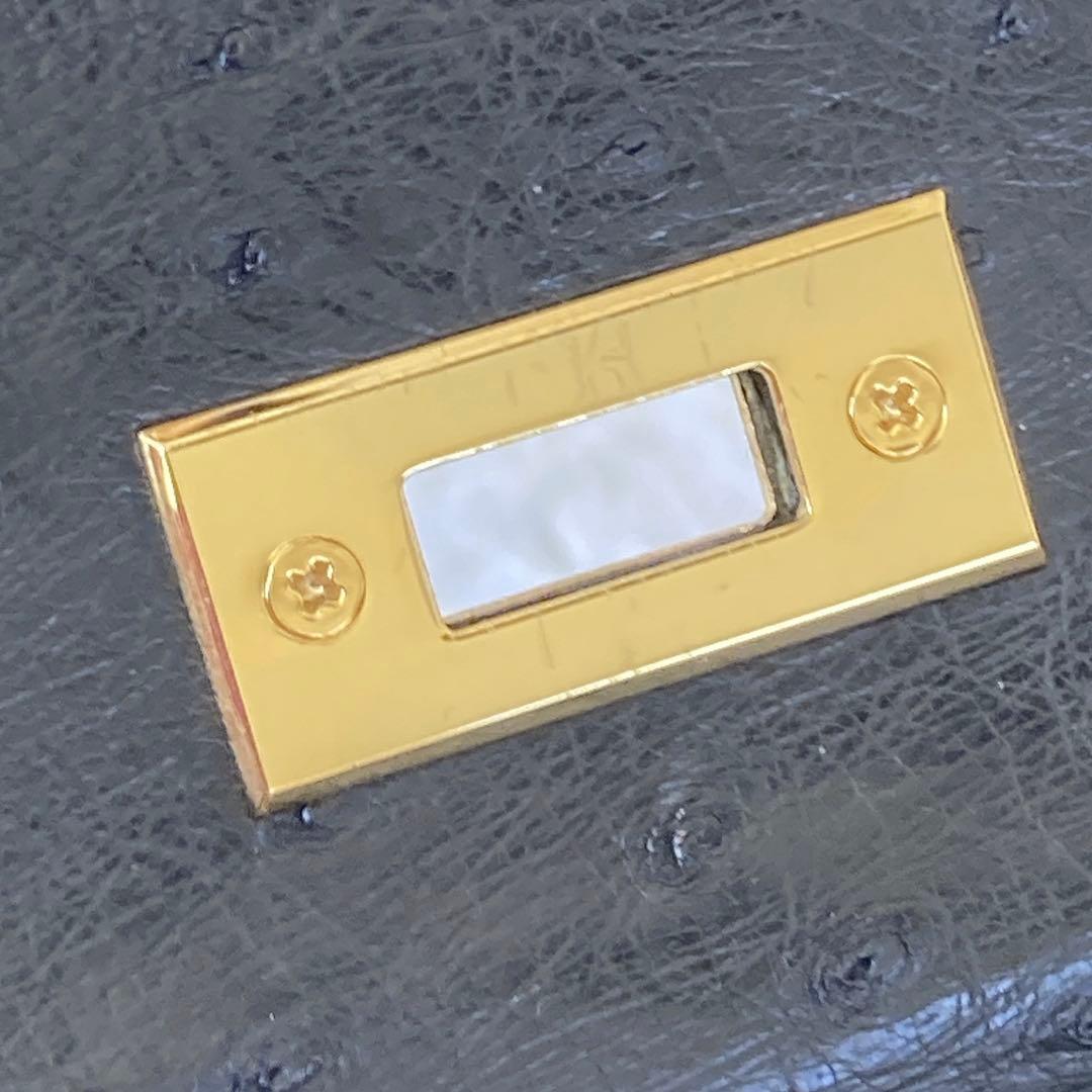 JRA認定 オーストリッチ皮バッグ　 フォーマル　極秘品