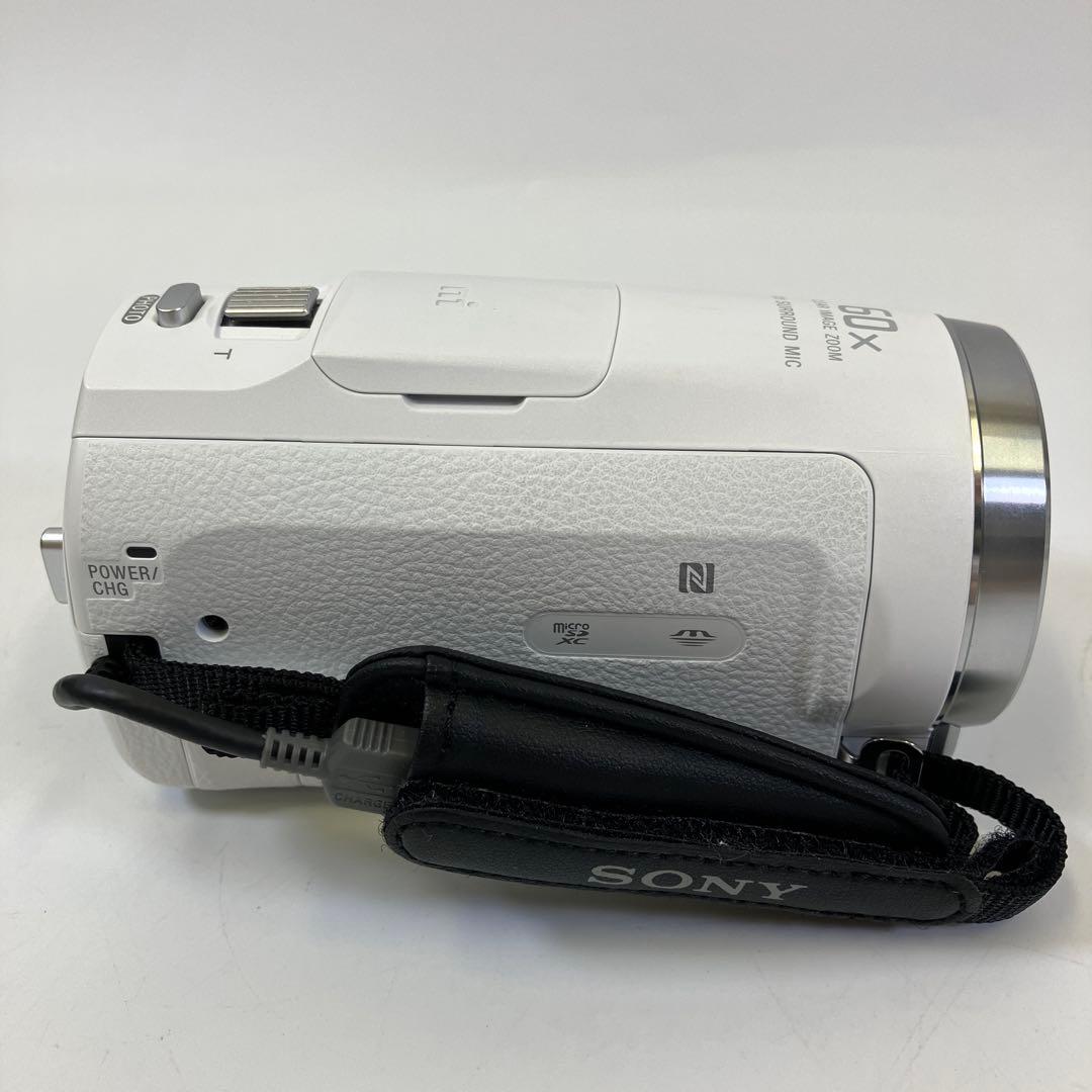 【中古】SONY HDR-CX680 ホワイト 本体 バッテリー2個付き