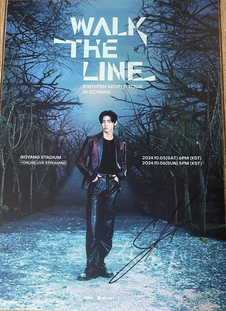 ENHYPEN】ソンフン 直筆サイン入り ポスターWTL プレステ特典