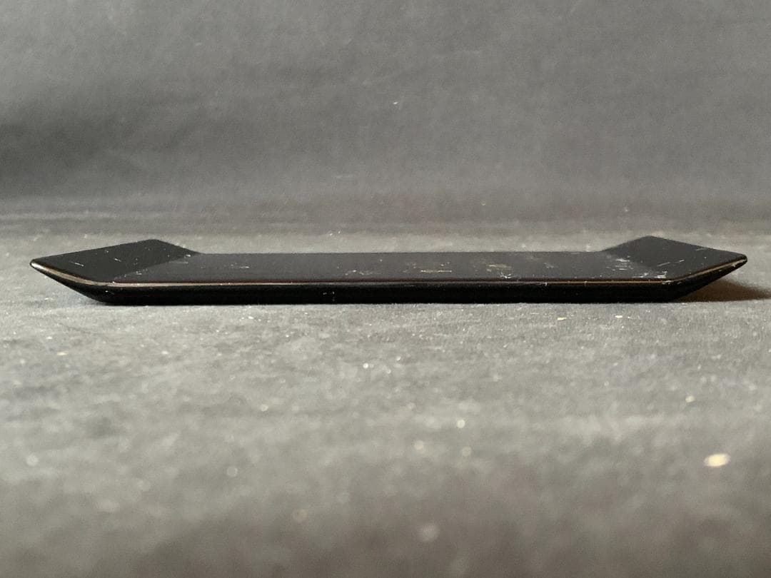 輪島塗 田中双竹堂謹製 沈金蒔絵 京極杞陽俳句 銘々盆 5客 共箱 865