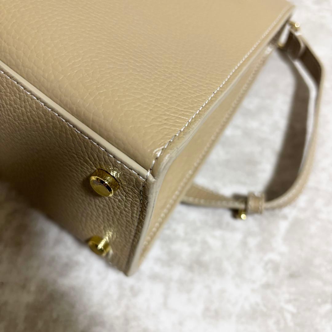 H291 未使用級✨ テディブレイク　ハンドバッグ　2way レザー　チャーム