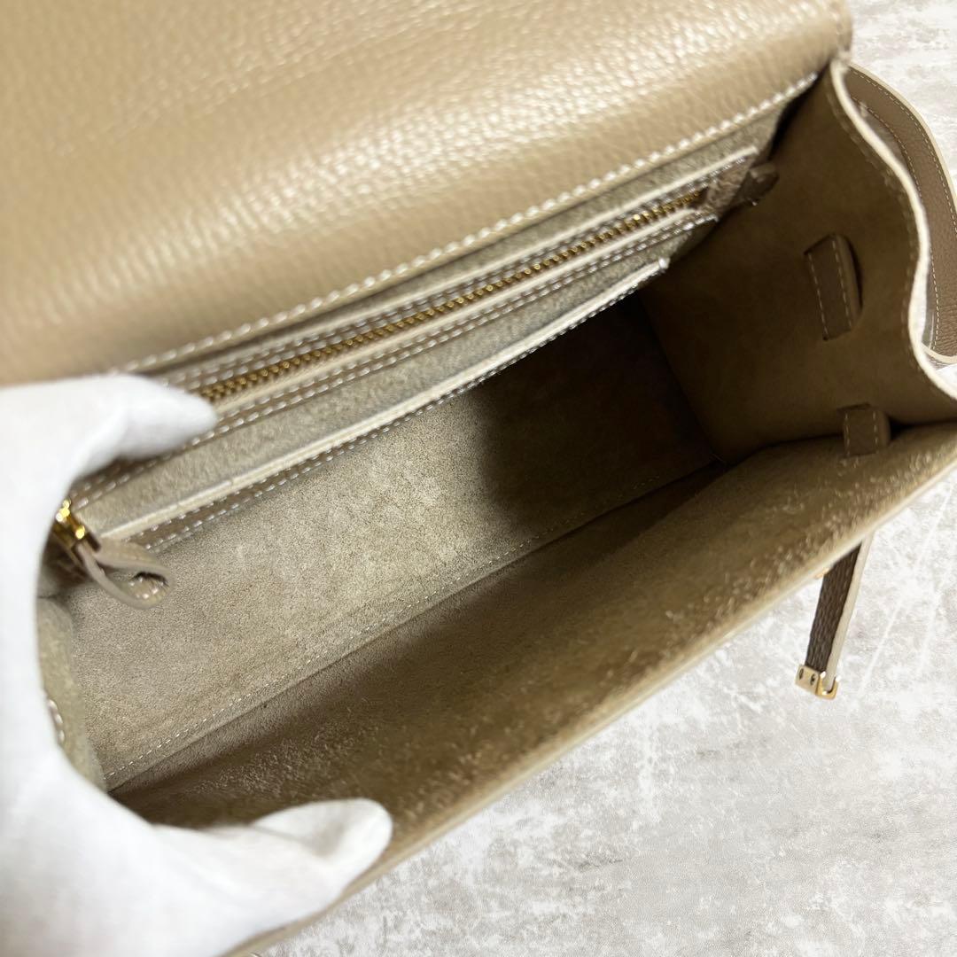 H291 未使用級✨ テディブレイク　ハンドバッグ　2way レザー　チャーム