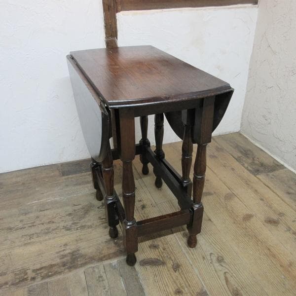 イギリス アンティーク 家具 ゲートレッグテーブル ダイニング 英国 6634d