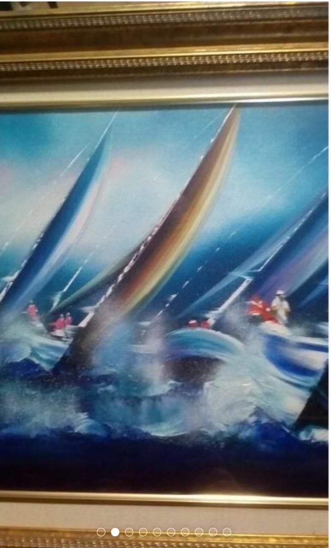 ビクトールスパン 真作ヨットレース油彩変形40号 - メルカリ