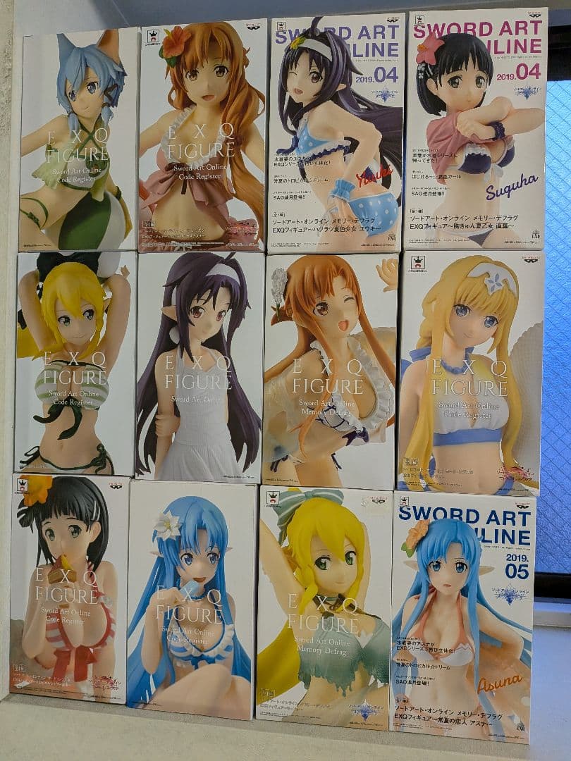①【EXQ FIGURE 12個】ソードアート・オンライン　SAO フィギュア Amazon | ソードアート・オンライン SAOフィギュア1 アスナ （プライズ