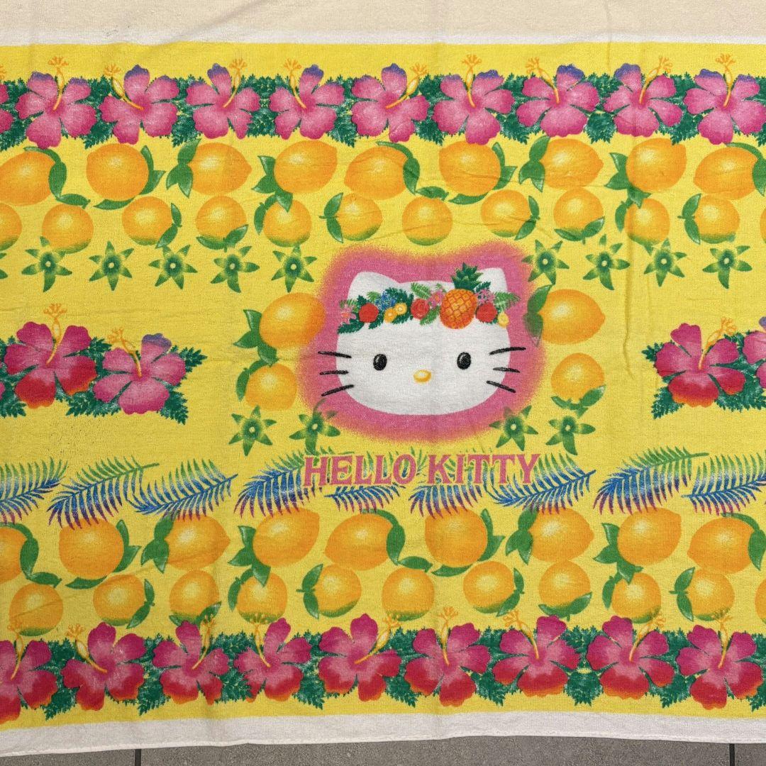 ✭+.゜希少！平成レトロ ハローキティ ハイビスカス トロピカル バスタオル