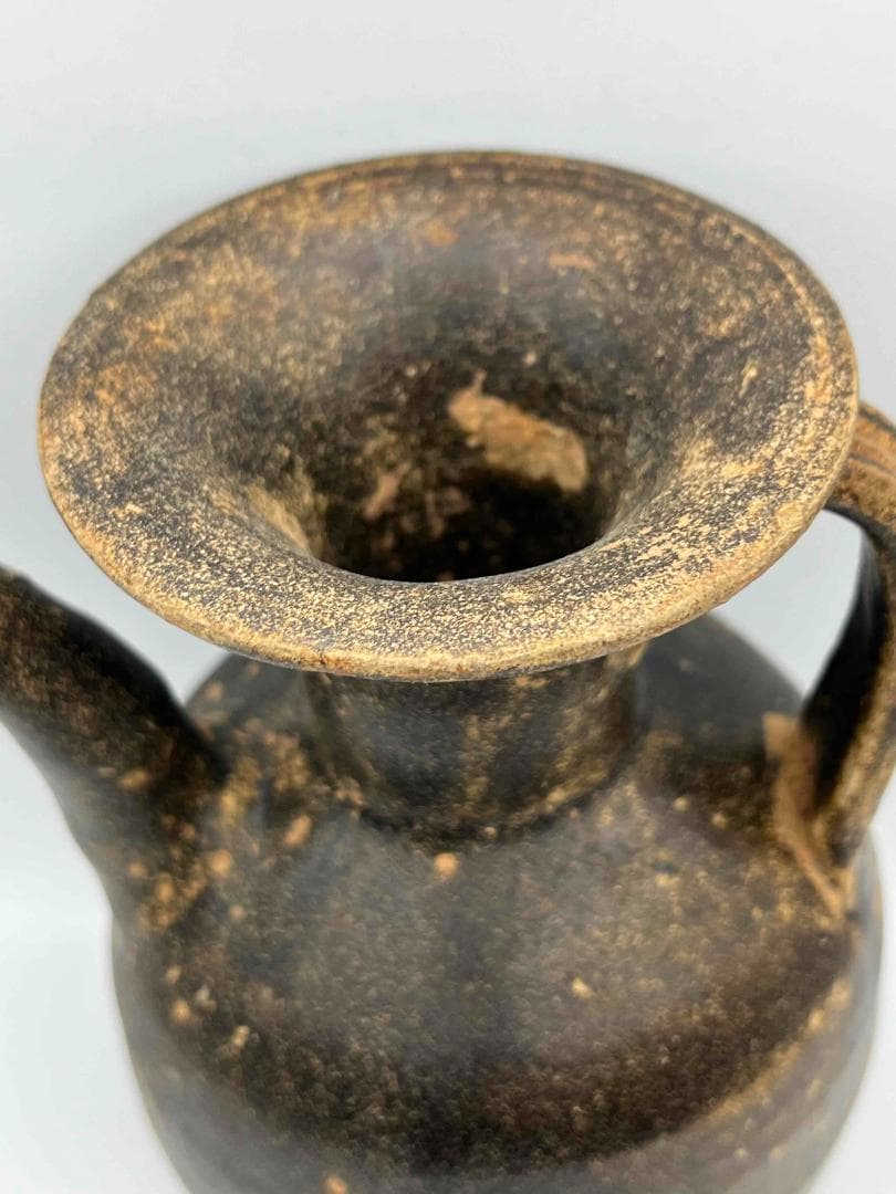 宋 古吉州窯黑釉執壺 水注 水滴水指水差し 古賞物華道香具(A-61)
