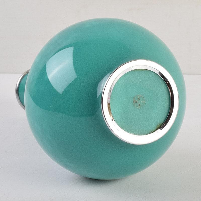 七宝焼 安藤七宝店 緑釉 花文 花瓶 合わせ箱 C R9385H