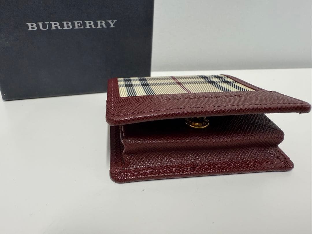 極美品【BURBERRY】ノバチェック ベージュ×ブラウン ケース 箱付き