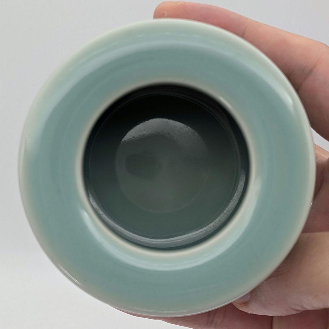 松本為佐視 青磁香炉 合箱 三足香炉 香爐 香道具 茶道具 お