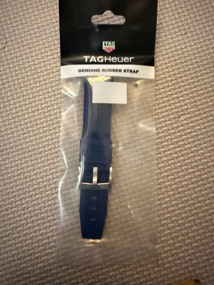 TAG Heuer 用ラバーストラップ 青色20mm アクアレーサーなどに
