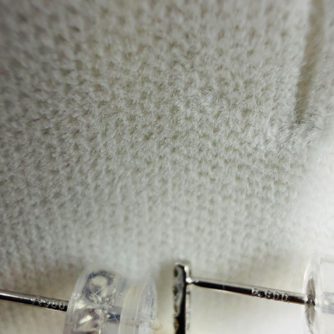 【新品】Pt900 アコヤ真珠 ピアス 8.0mm ダイヤ0.054ct伊勢志摩