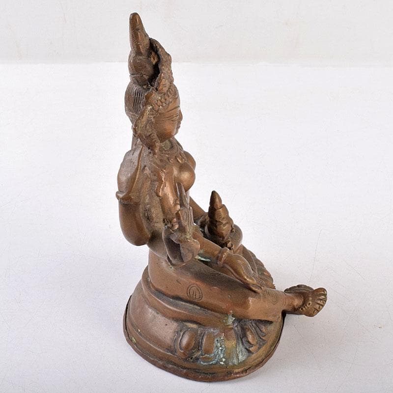 仏教美術　古銅　ヴィシュヌ神像　チベット仏　仏像　置物　V　R9035