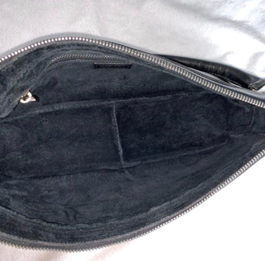 HIROFU ブラックレザーハンドバッグ