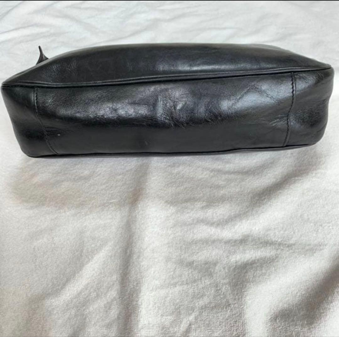 HIROFU ブラックレザーハンドバッグ