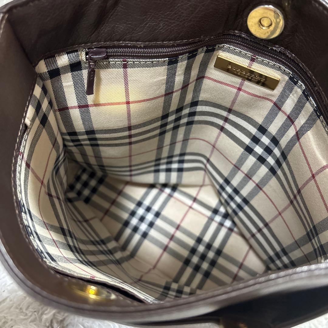 BURBERRY バーバリー ブラウン トートバッグ　本革　レザー