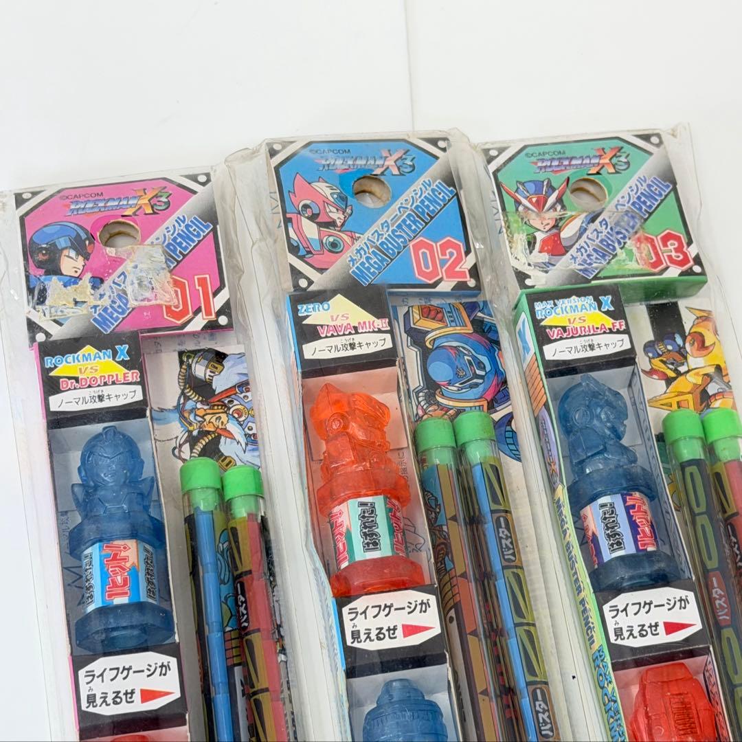ロックマンX3 メガバスターペンシル全3種SET 未開封 ラスト - メルカリ