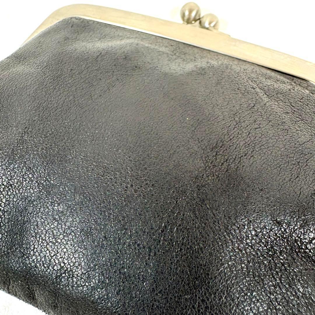 ㉔PRADA プラダ がま口 レザー ケース ブラック