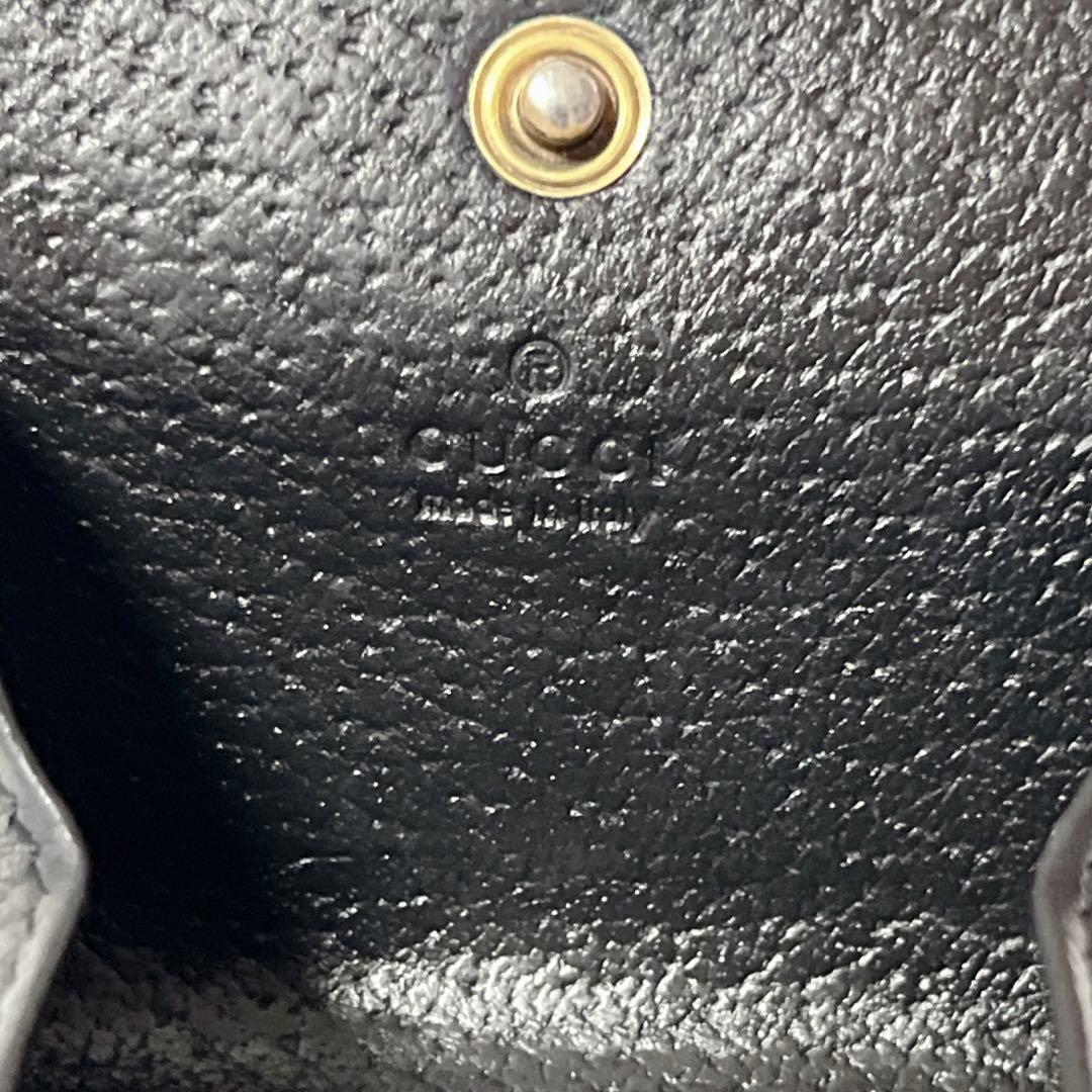 グッチ　GUCCI　GGマーモント　ケース　小銭入れ　レザー　黒　ブラック