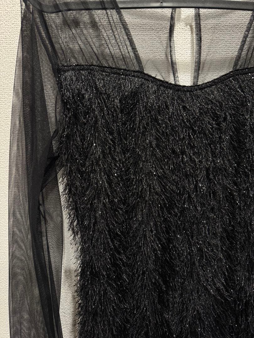 【my shawty】glitter shaggy dress