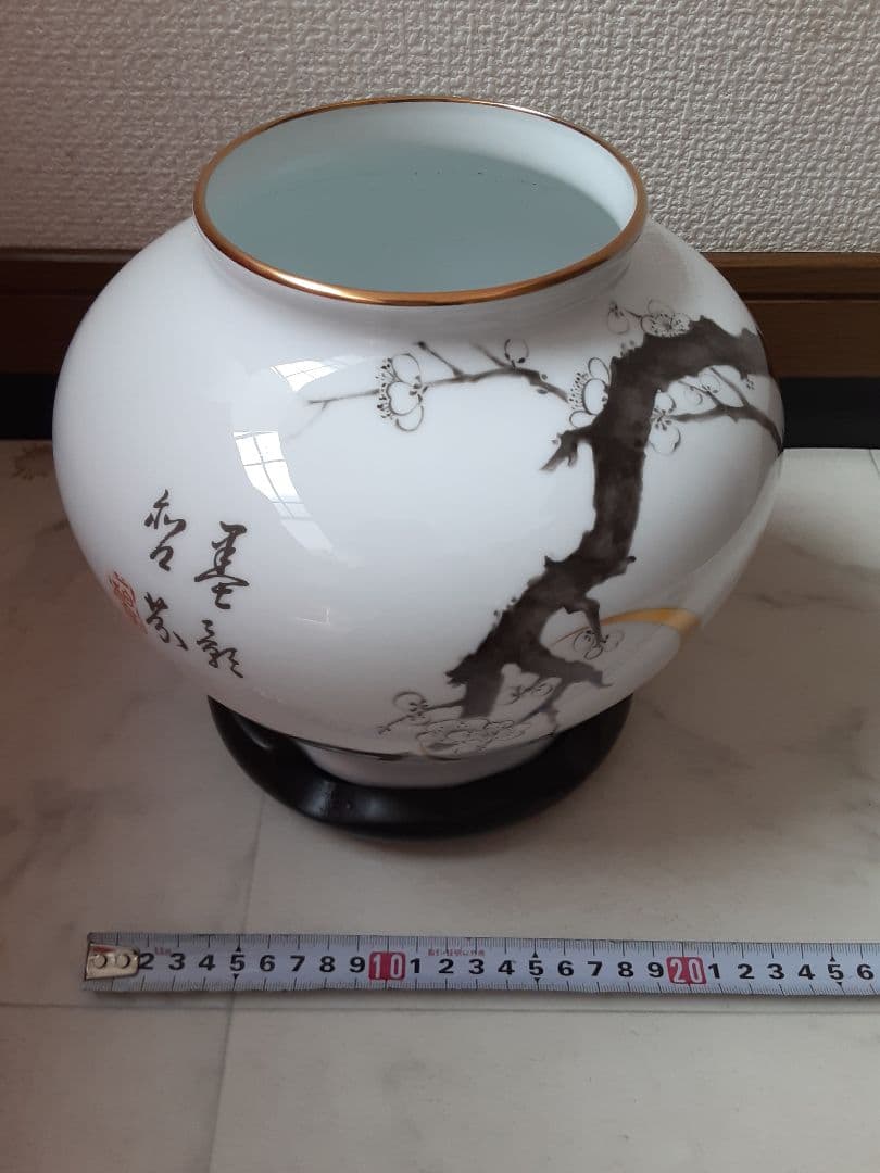 百木春夫作高級磁器限定版桜花瓶皇室担当