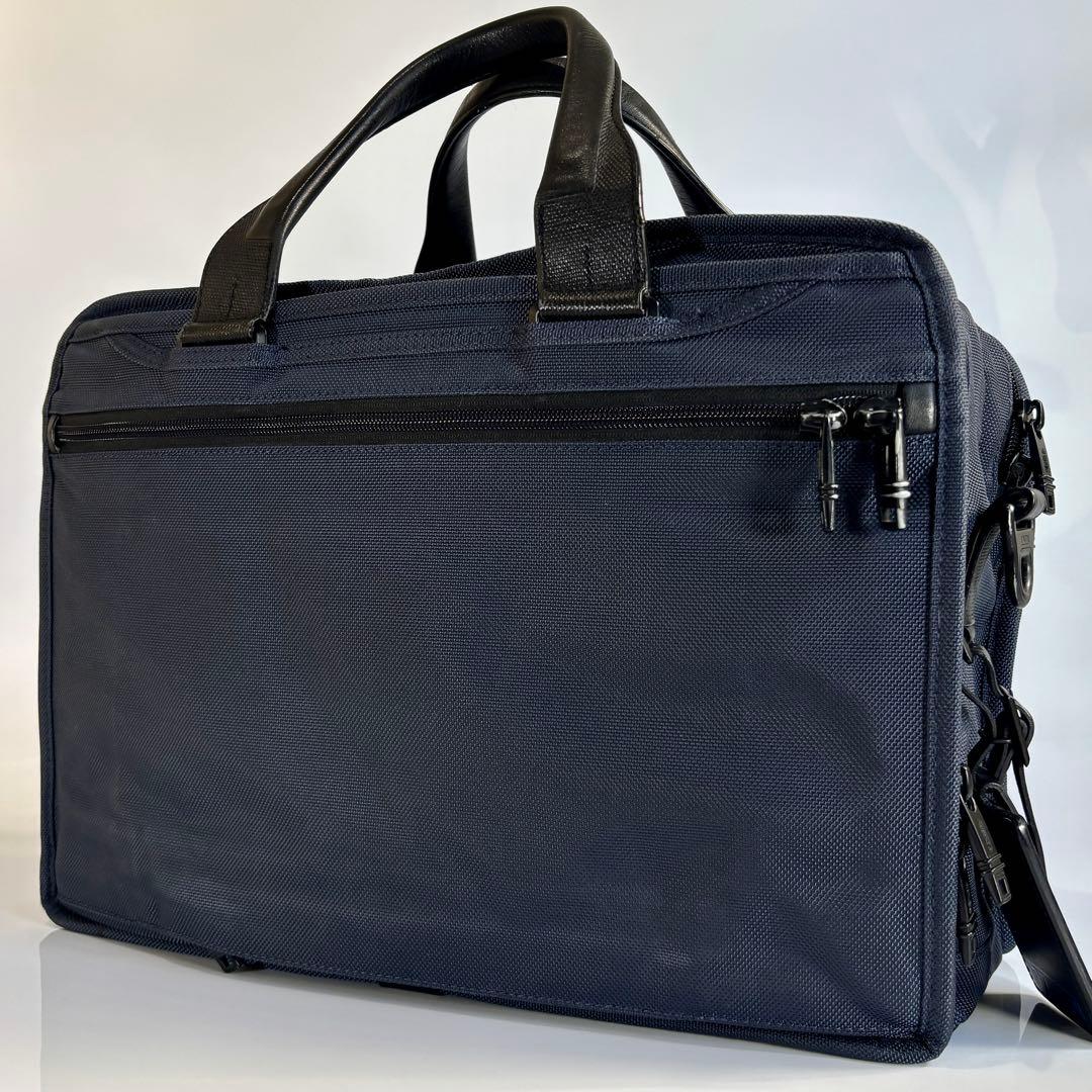 美品 トゥミ ソフネット 2WAY ブリーフケース ネイビー ビジネスバッグ