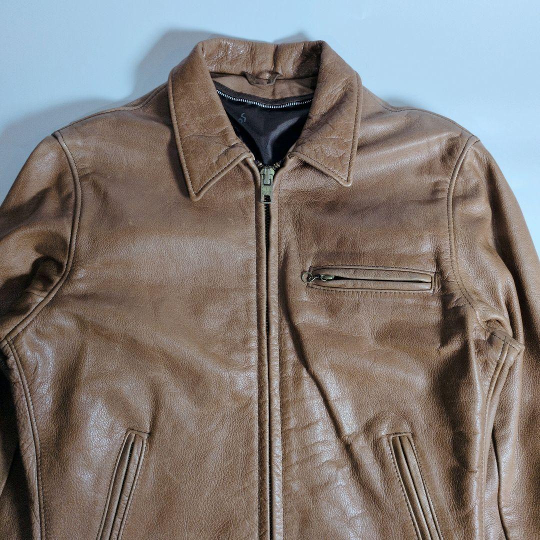 廃盤】USA製 Schott AT101 レザージャケット ブラウン 38