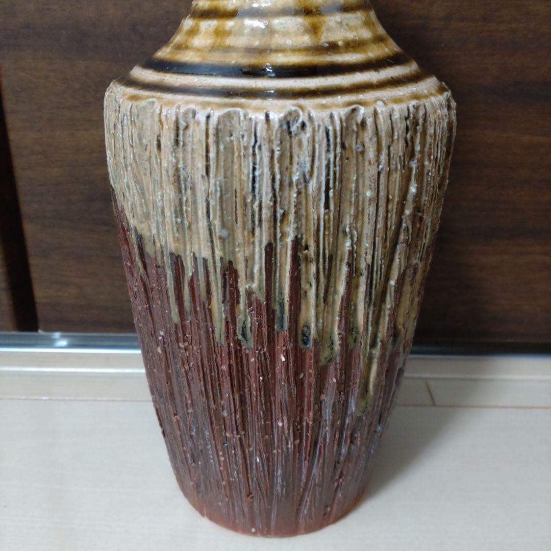 高橋楽斎　信楽焼　細首　花入